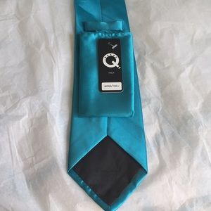 🆕 Teal BRAND Q Tie Plus Pocket Square